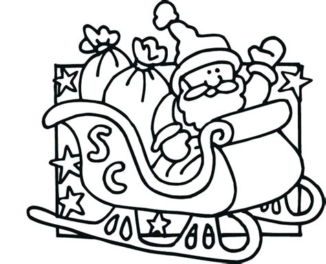 Santa And Sleigh Drawing At Getdrawings Free Download