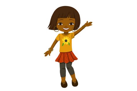 Fashionable Cute Little African Girl 9 Graphic By Artsypal · Creative