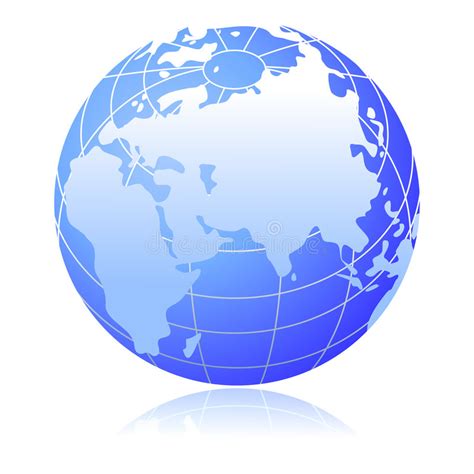 Blue Globe 2 Stock Vector Illustration Of Earth Sphere 12657355
