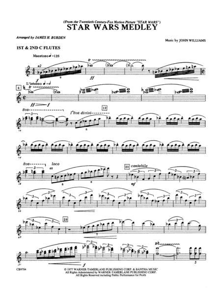 Star Wars Medley 1st And 2nd Flute By Digital Sheet Music For Part