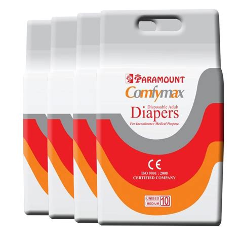Compare And Buy Paramount Comfymax Premium Adult Diapers Medium Pack Of 40 71cm 101cm 28