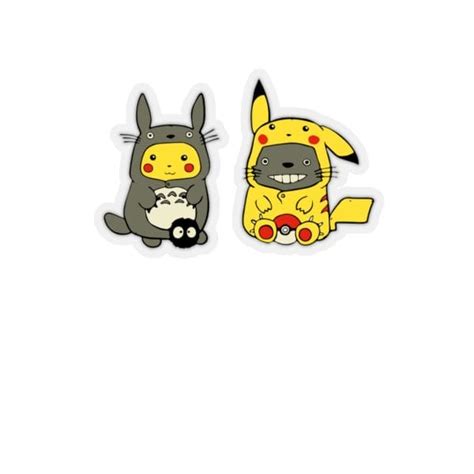 Totoro And Pikachu Cosplaying Stickers Ghibli Store