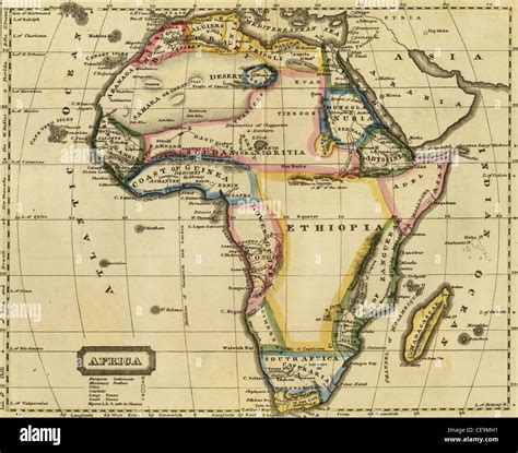 Antique Map Of Africafrom Atlas By John Thomson 1817 Stock Photo Alamy