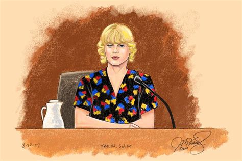 Taylor Swift On Witness Stand 81017 Courtroom Sketch Taylor Swift