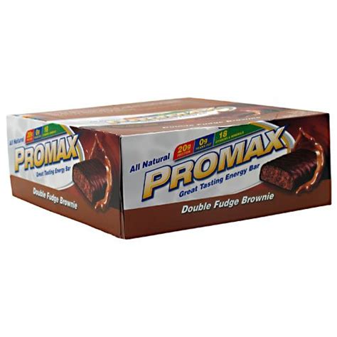 Promax Energy Bar Double Fudge Brownie 12 264 Oz 75 G Bars