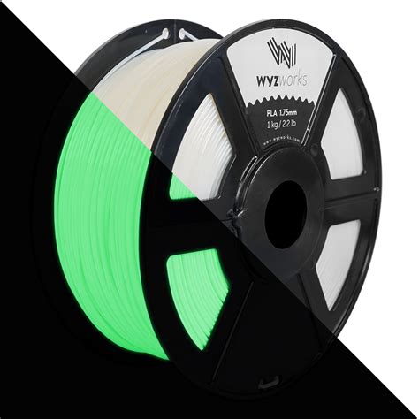 Glow in the Dark - Green - PLA 3D Printer Filament 1.75mm - WYZ works