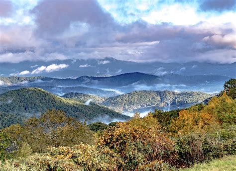 Autumn In The Appalachian Mountains Viewed Along The Blue Ridge