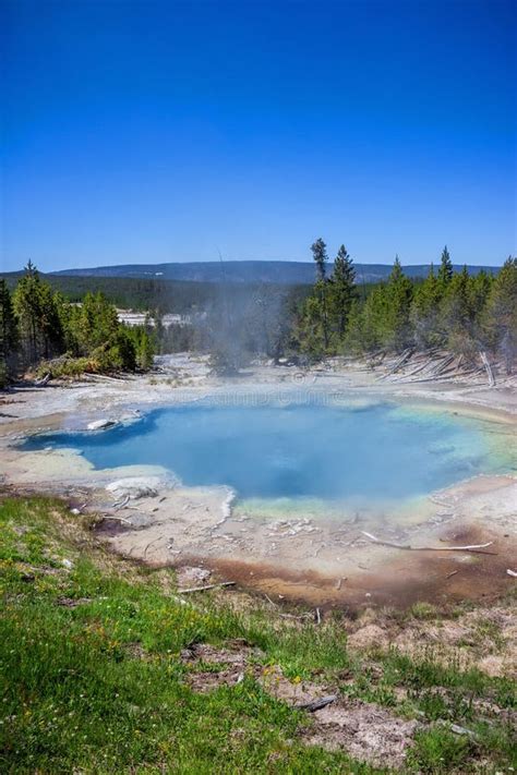 The Norris Geyser Basin In Yellowstone National Park Usa Stock Image