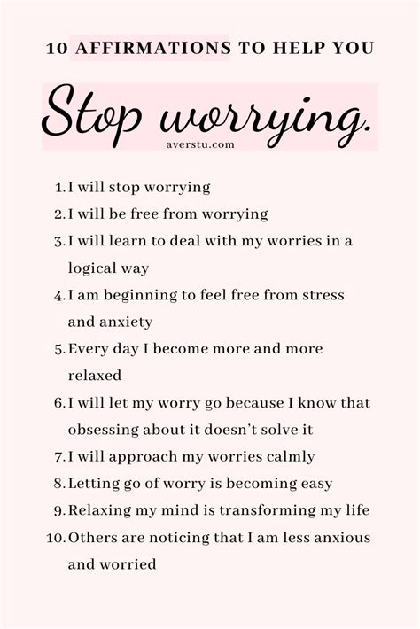 Self Affirmations For Anxiety