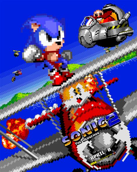 Sonic 2 Poster But 16 Bit Made By Me Sonicthehedgehog Sonic