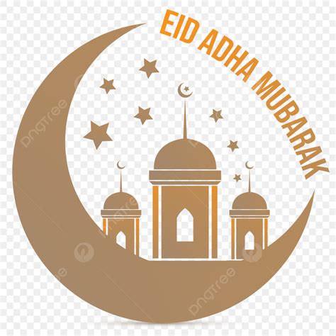 Gambar Idul Adha Mubarak Dekorasi Bintang Islamic Dengan Bulan Sabit