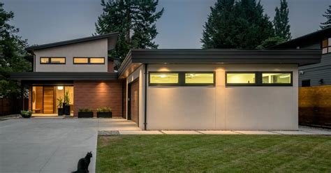 Rise Fort Langley Modern Blend Exterior And Garage With Accent