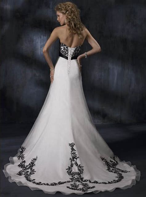 Black And White Wedding Dress Decoration Designs Wedding Dress