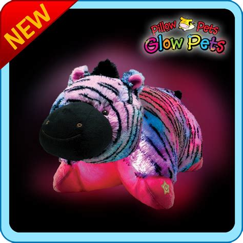 Authentic Led Zebra Pillow Pets Glow Pets Large 17 Toy T Ebay