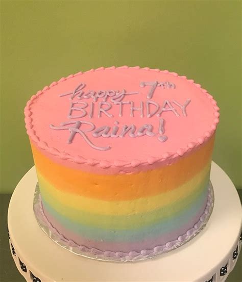 Rainbow Ombre Layer Cake Classy Girl Cupcakes