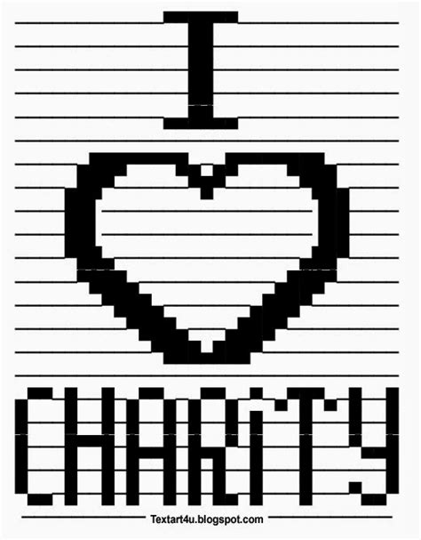 I Love Charity Copy Paste Text Art Cool Ascii Text Art 4 U