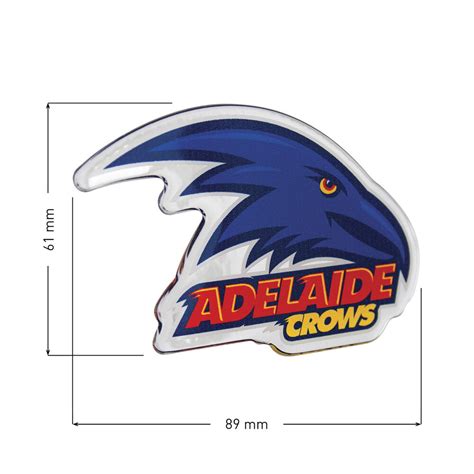 It sported a crow in flight with its in 1997, the logo was slightly tweaked. Adelaide Crows AFL Supporter Logo - Lensed Chrome Finish ...