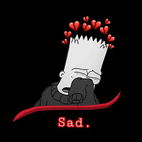 Bart simpson depressed wallpapers on. Sad.💔 sad broken cry simpson heart brokenhea...