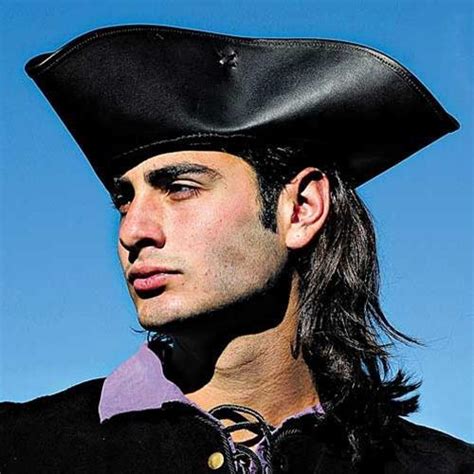 Pirate Leather Tricorn Hat Authentic Leather Pirate Hat