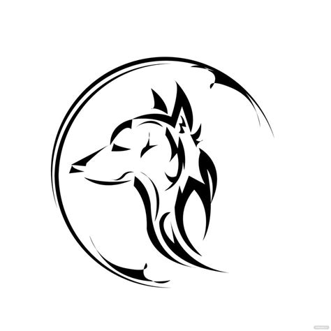 Tribal Wolf Vector In Illustrator Svg  Eps Png Download
