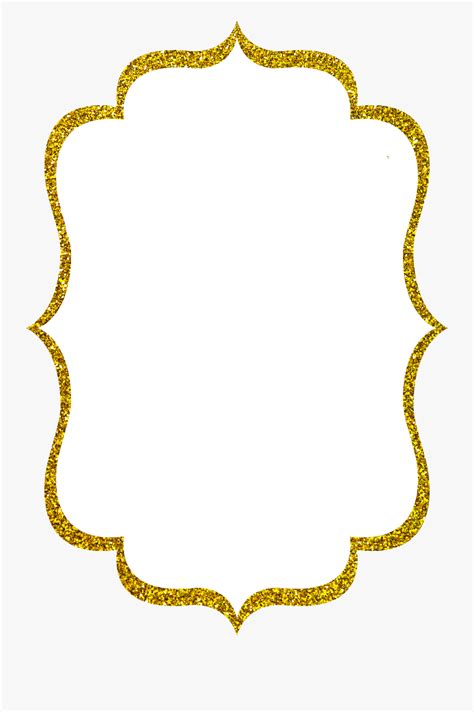 Gold Glitter Frame Png Free Transparent Clipart Clipartkey