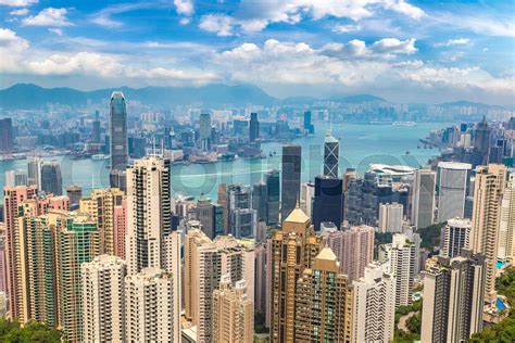 Panoramic View Of Hong Kong Stock Image Colourbox