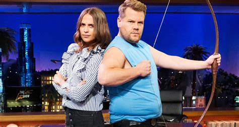 Alicia Vikander James Corden Debut Tomb Raider Trailer On The Late Late Show Watch Here