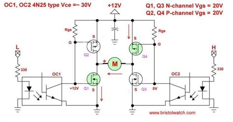 H Bridge Motor Control Using Power Mosfets Power Motor Electronics