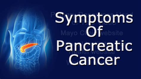 Symptoms Of Pancreatic Cancer Youtube