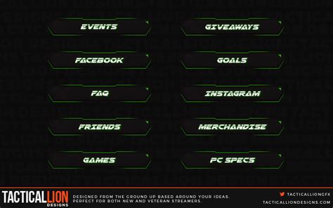 Free Twitch Panels 4 Unique Designs For Your Stream Tacticalliondesigns