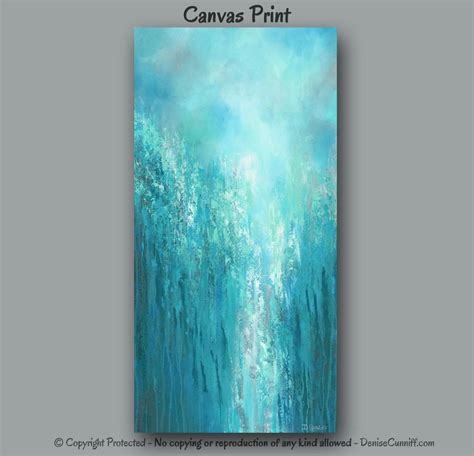 Extra Large Wall Art Teal Abstract Turquoise Home Decor