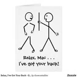 Relax I Ve Got Your Back Get Well Soon Card Get Well Card Messages Funny Get