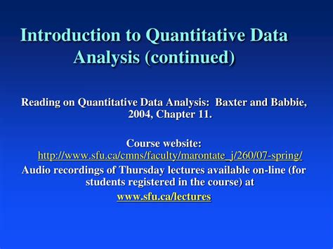 Ppt Introduction To Quantitative Data Analysis Continued Powerpoint Presentation Id9295217