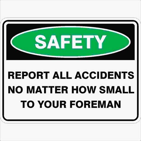 Report All Accidents Discount Safety Signs New Zealand