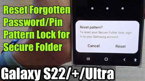 Galaxy S22s22ultra How To Reset Forgotten Passwordpinpattern Lock