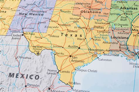 Texas Map - Guide of the World
