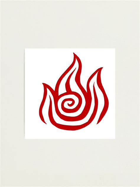 Avatar The Last Airbender Simple Fire Element Symbol Photographic