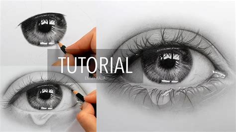 How To Draw Shade A Realistic Eye With Teardrop Step By