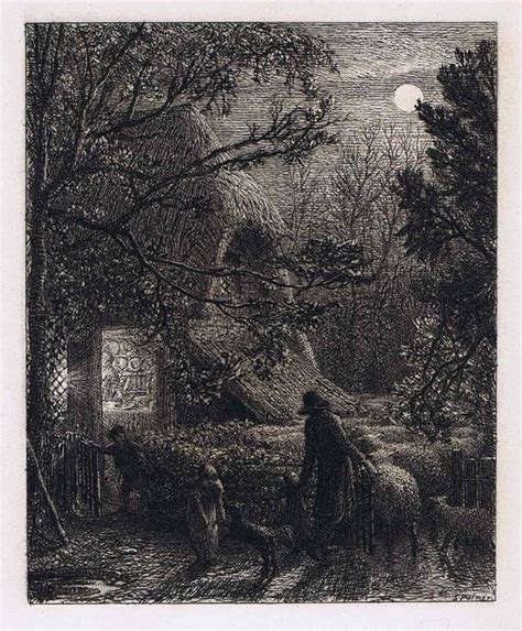 Palmer Samuel 1805 1881 Christmas Etching 1850 From