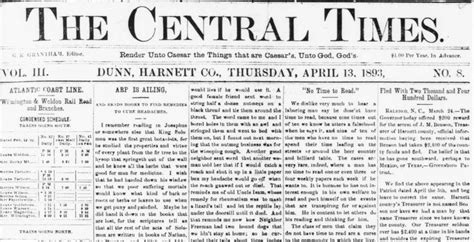 Turn Of The 20th Century Newspapers From Dunn Now On Digitalnc · Digitalnc