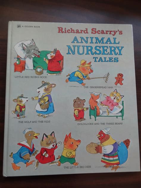 Richard Scarrys Animal Nursery Tales Signed A Golden Book Oversize