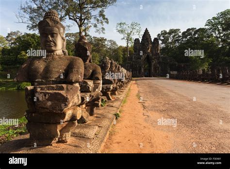 The Entrance To Angkor Thom Former Capital Of Khmer Empire Unesco