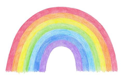 Hand Drawn Rainbow Isolated On A White Background Stock Illustration Illustration Of