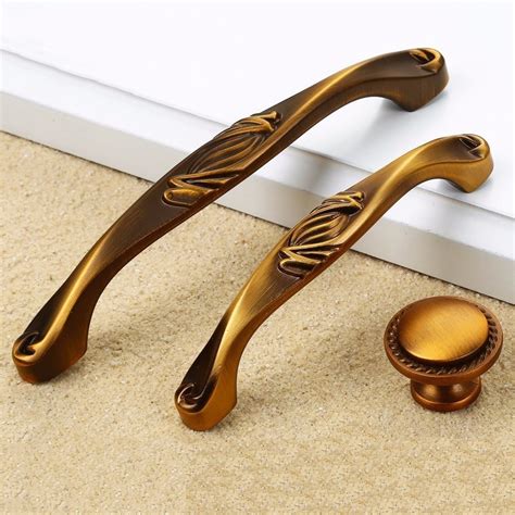 In bedroom, more imaginative and decorative patterns will prove to be useful by making the. Antique Gold Door Handles and Knobs Retro Kitchen Cabinet Handles European Vintage Wardrobe ...