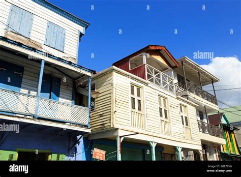 Architecture In Roseaudominicacaribbean Stock Photo Alamy