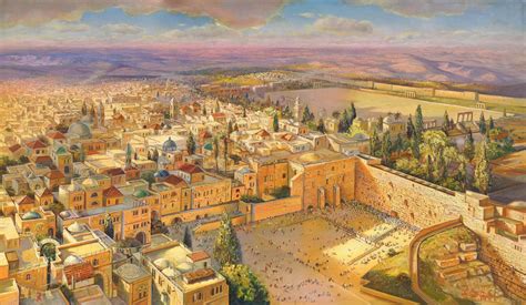 Birds Eye View Of The Kotel In Jerusalem Original Painting Etsy