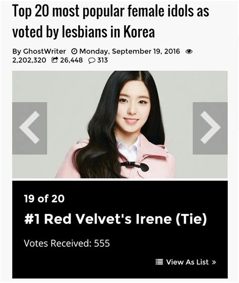 lynn 🐧🐯 on twitter top 20 most popular female idols as voted by lesbians in korea i m not even