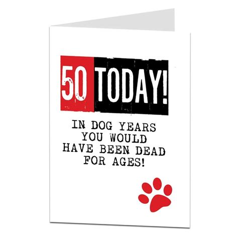 Funny 50th Birthday Cards Uk