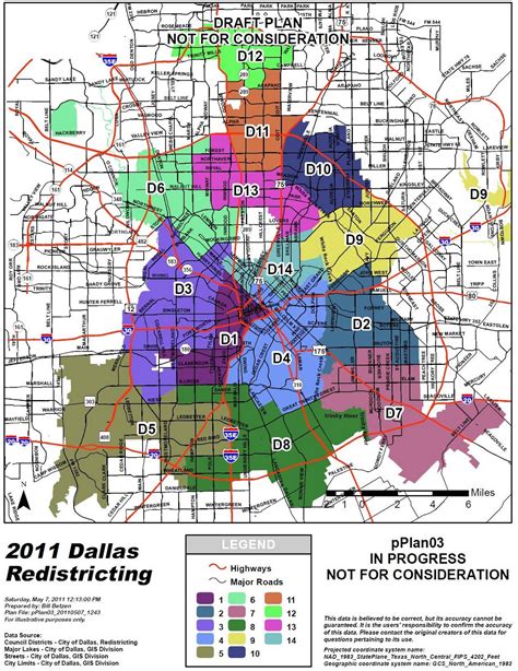 The School Archive Project The Dallas City Council Redistricting Map