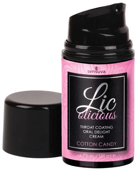 Lic O Licious Oral Delight Cream 17 Oz Bottle Cotton Candy Edible Sex